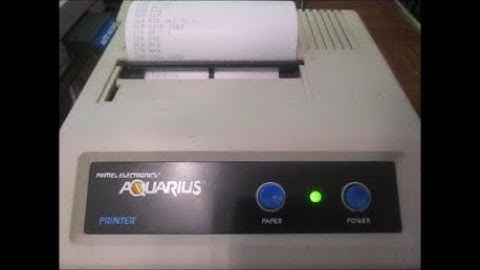 Mattel Aquarius 40 Column Thermal Printer Demo