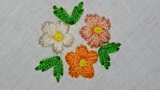 Super cute mini flower embroidery || very simple embroidery stitch 