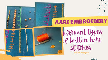 Aari work | Maggam work tips and tricks in Button hole stitches 4 types #buttonholestitch #vlogs