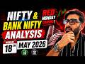 Nifty &amp; Bank Nifty post Market analysis &amp; level for 18th May 2026