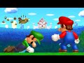 New Super Mario Bros U Co-Op Walkthrough - World 1 - Acorn Plains (2 Player)