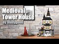 LEGO Medieval Tower House Animated Speedbuild | afollygood | Blender Geometry Nodes Animation