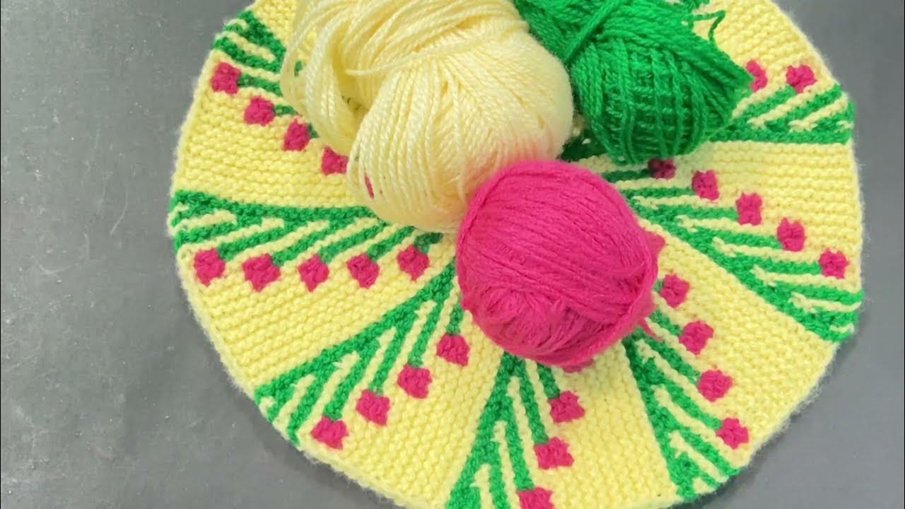 AASAN TRIKE SE BNAYE DESIGNER FLOWER WALA DOORMAT/POOJA AASAN/TABLE MAT