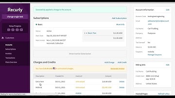 Adjustments Due to Credits and Charges - Recurly Demo