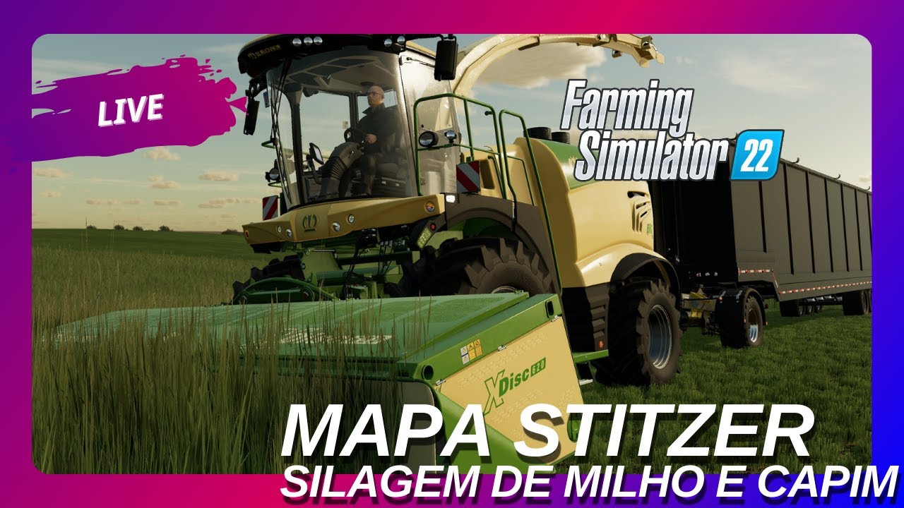 #677 - 🔴 Ao vivo [PT-BR] - Farming Simulator 22 - Mapa STITZER Colheita ...