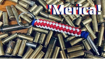 How to Make the Zipper Sinnet Keychain (4th of July Edition)