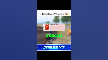 3 Recall In 3.9 Update 😱 #shorts #bgmi