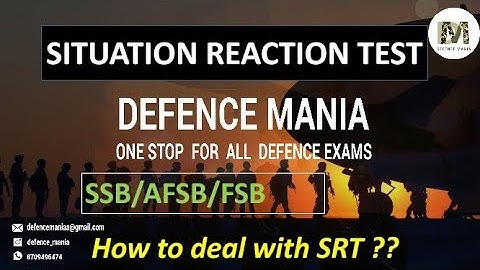 SRT | situation reaction test | SSB | AFSB | Psychology test