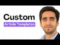 The Best AI Writer for 2025 (Custom Article Templates) - Journalist AI