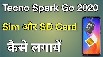 Tecno Spark Go 2020 Me Sim Kaise Lagaye | How To Insert Sim In Tecno Spark Go 2020