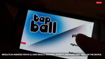 Flash in Android FROYO 2.2. TapBall Game, developed by TFDT.ORG