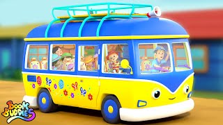 Wheels On The Bus Camp, Nursery Rhymes and Vehicle Cartoon Videos for Kids