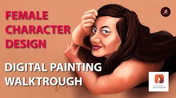 Female Character Design / DIGITAL PAINTING WALKTROUGH #sketchbookpro #autodesk #digitalpainting