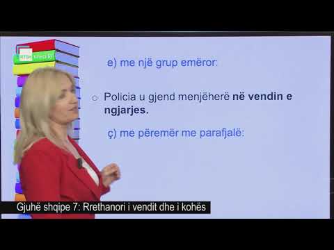 Gjuhë shqipe 7 - Rrethanori i vendit dhe i kohës