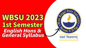 WBSU 1st Semester Syllabus For English Honours & General Students 2023 | With Question Pattern