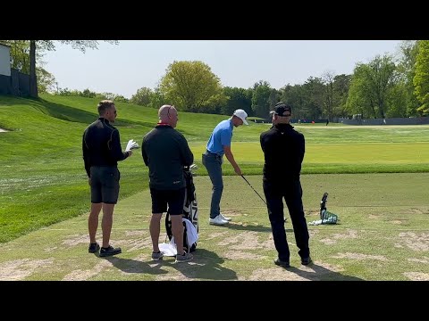 L'échauffement de Victor Perez - Golf - USPGA