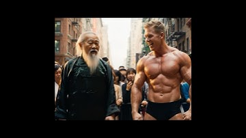 Muscle vs Mind: Shaolin Monk Destroys Giant Fighter! #kungfu #fight #boxing #ai