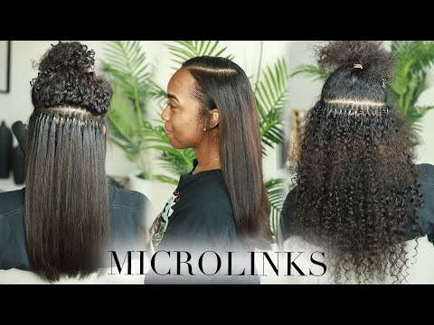 ITIP / MICROLINK Extensions on Curly Natural Hair using STUDIO TECHILO HAIR