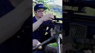 Eerste keer schieten met mijn Huben K1 Field Target-opstelling van $ 4000 #shorts #target #review...