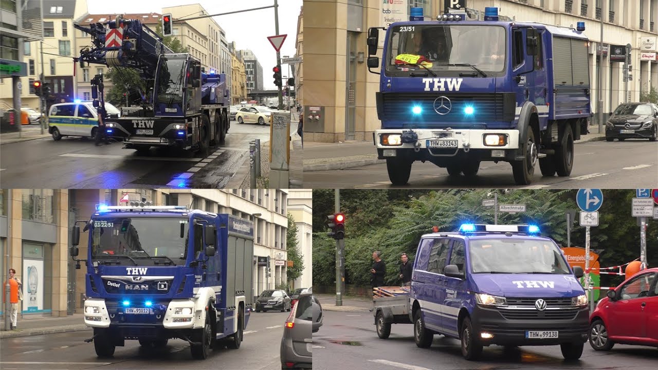 [Dachstuhl droht in Berlin-Mitte einzustürzen!] Einsatzfahrten zum Großeinsatz in Berlin-Mitte