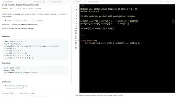 leetcode 2433. Find The Original Array of Prefix Xor - cancellation property of XOR