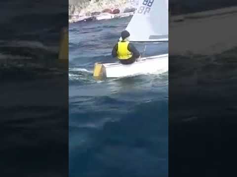 Optimist sailing-22 knots