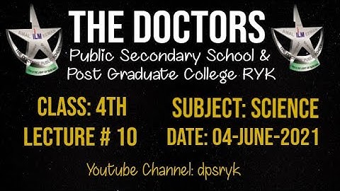 Class 4th Science Lecture # 10 [04-June-2021] dpsryk