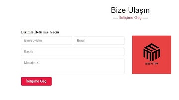 HTML & CSS | İletişim Formu Yapımı.