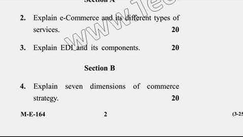 2017 BCA 5th Sem Reappear Ecommerce Question Paper