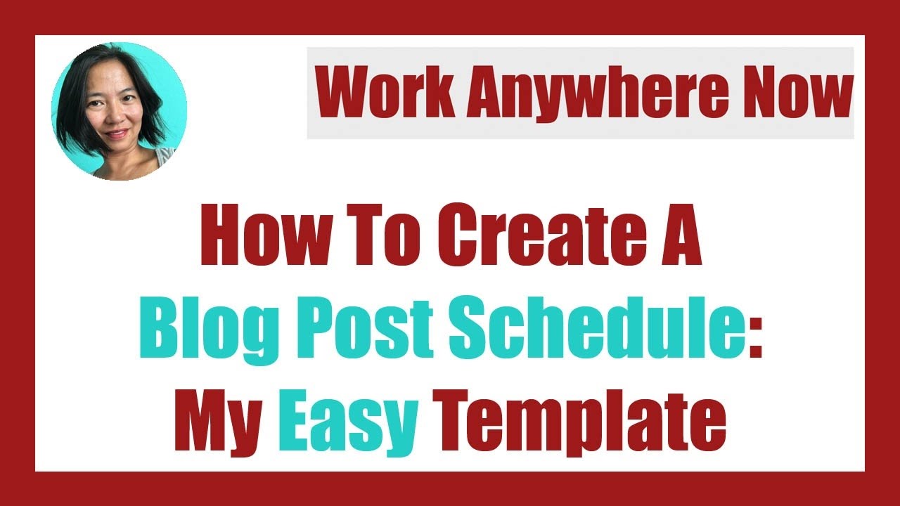 How to Create A Blog Post Schedule with My Easy Template YouTube