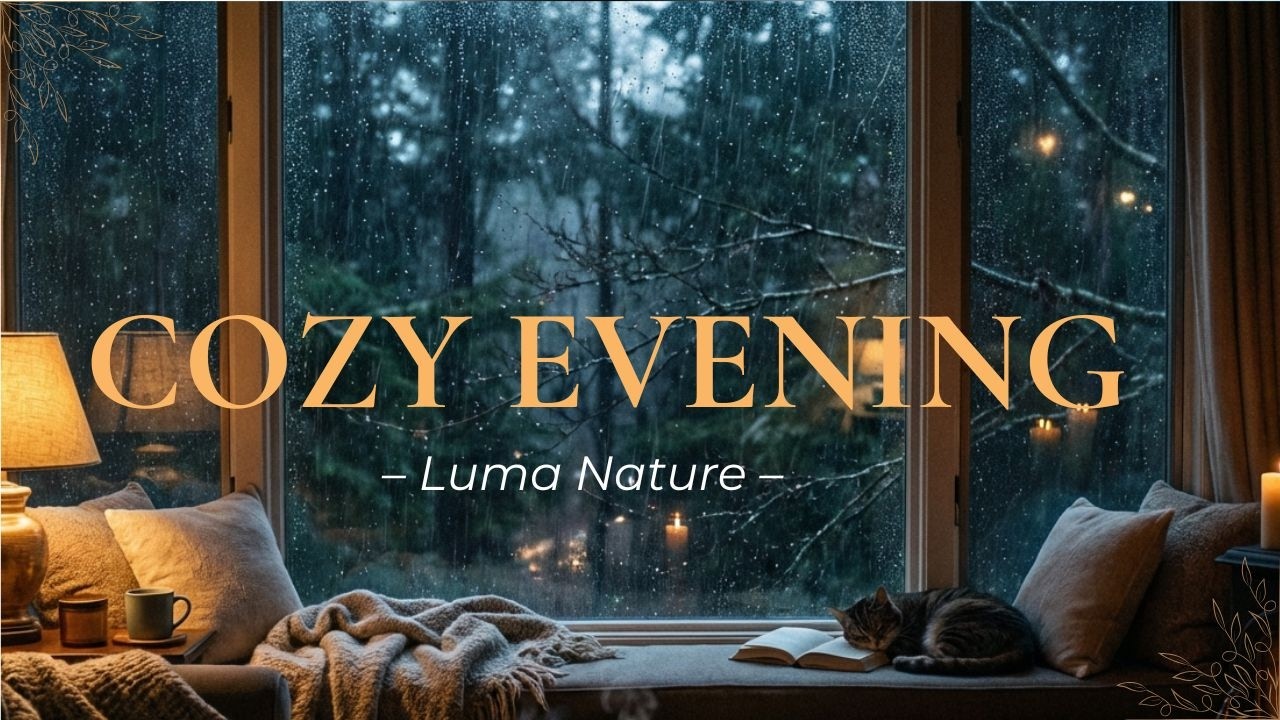 Cozy Rainy Evening 🌧️ 3 Hours of Relaxing Lofi Beats & Rain Sounds for Sleep, Study & Relaxation
