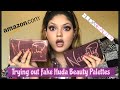 Trying Out Fake Huda Beauty Eyeshadow Palettes From Amazon..!