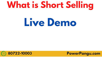 What is Short Selling With a Live Demo in Share Market