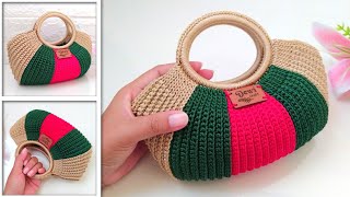 VERY EASY & FAST HOW TO MAKE A SUPER BEAUTIFUL & STYLISH CROCHET BAG