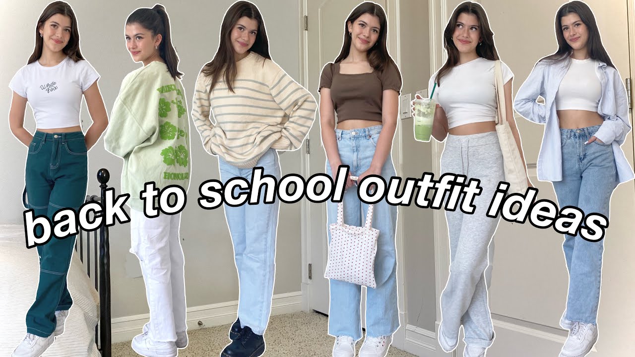 back to school outfit ideas 2022 ♡ - YouTube