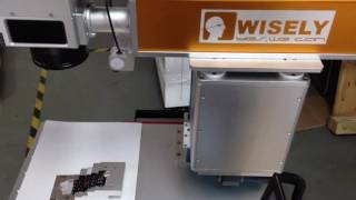 Laser engraving machine with Auto Z axis demo for Precision Instruments IncUSA