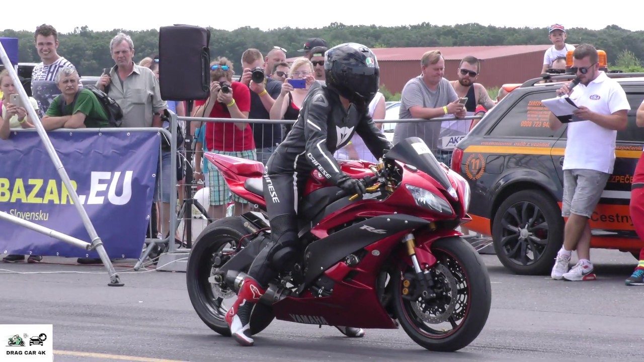 Yamaha R6 vs Kawasaki Ninja ZX636 motorbike drag race π¦π 4K UHD - YouTube