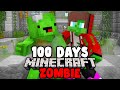 JJ and Mikey Survive in ZOMBIE APOCALYPSE AT 100 DAYS in Minecraft! - Maizen