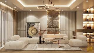 Stunning Living Room | Get inspirational Ideas  | Wall Decorating Ideas  | 3ds max Corona Render