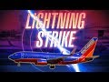 Southwest 737 Struck by Lightning Departing Manchester [with ATC audio]