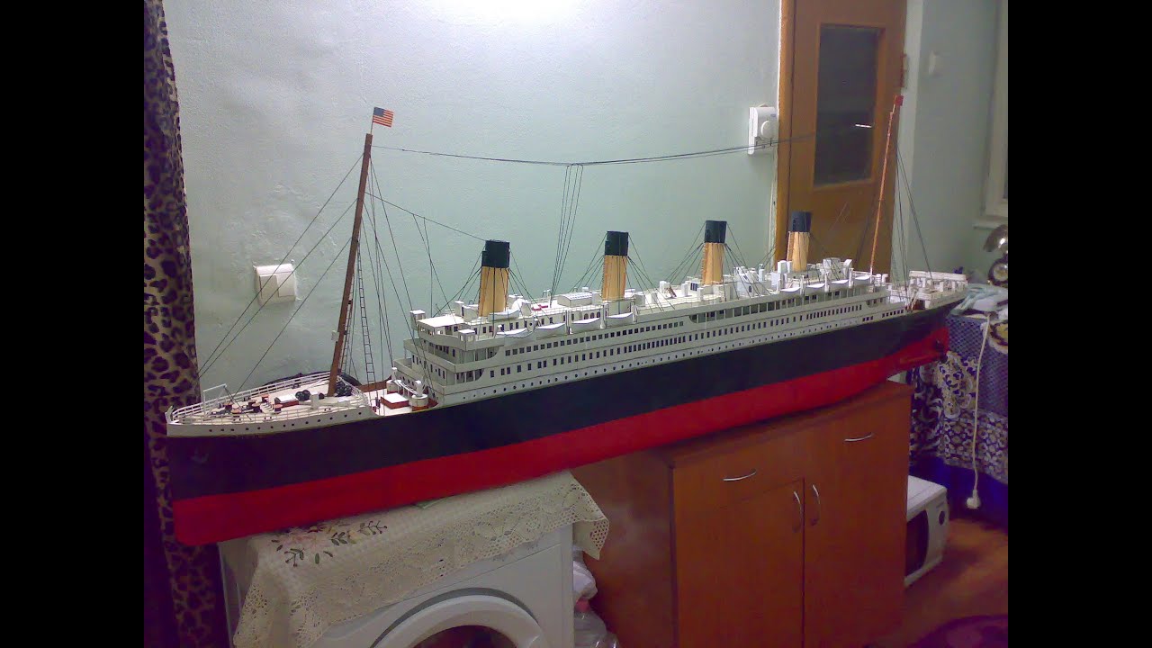 Titanic Model made from cardboard - YouTube