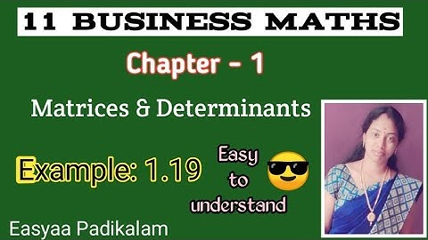 11 Business Maths - Chapter 1 - Example 1.19 - New Syllabus