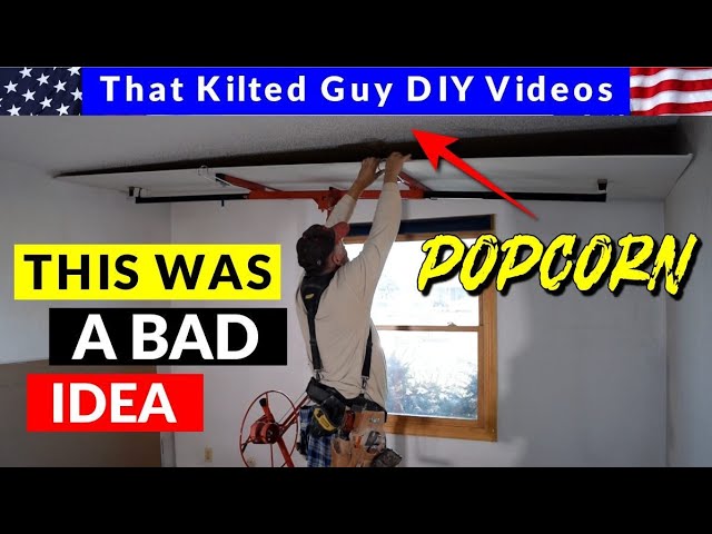 Removing Popcorn Ceilings By Hanging