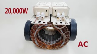 Free Energy Generator 250V With Fridge Compressor coil  And Light Bulb Transformer Activity