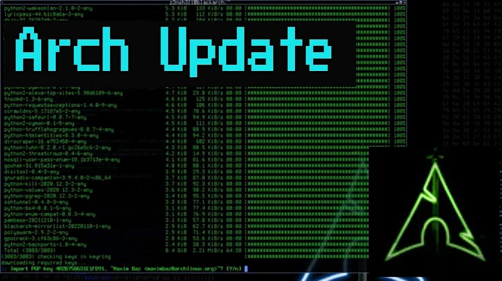 BlackArch Linux Update - Solving The Errors When Installing Arch Packages Upgrade