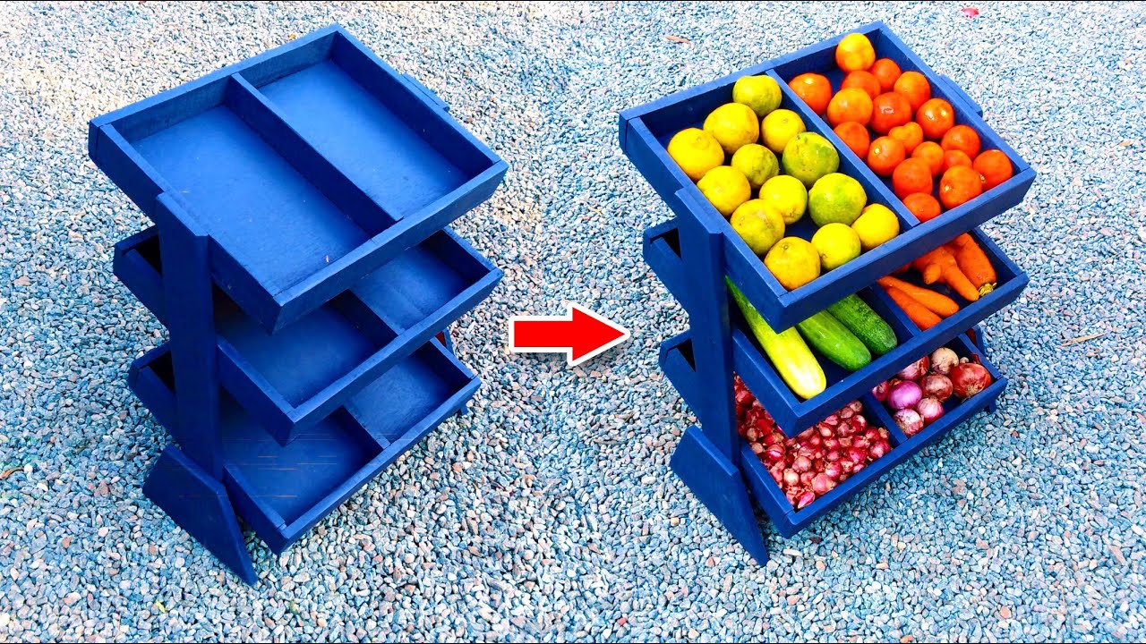 How To Make Kitchen Organizer Rack At Home | Storage idea for Fruits