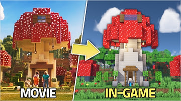 ⛏️ Minecraft :: How to Build a Mushroom House from Minecraft Movie 🍄 [마인크래프트 영화에 나오는 버섯 집짓기]