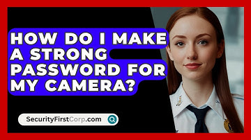 How Do I Make A Strong Password For My Camera? - SecurityFirstCorp.com