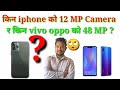why iphone 12 megapixel and oppo, vivo are 48 megapixel - oppo vivo vs iphone 11pro in nepali
