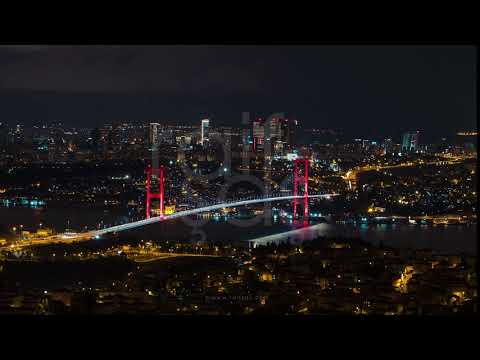 Boğaz Köprüsü Night Lapse 2 / Istanbul Bosphorus Bridge Night Lapse 2 / 4K